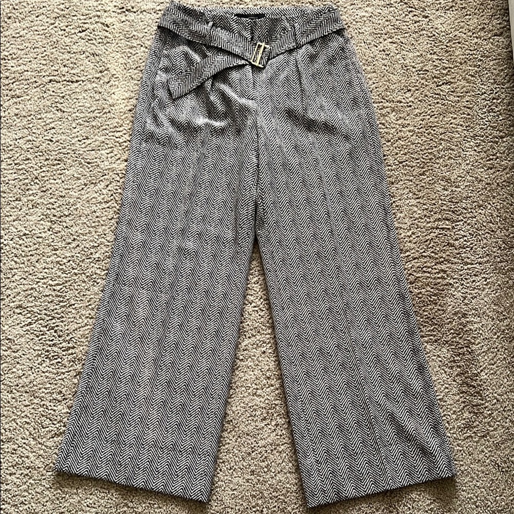 White House Black Market Gray Wide Leg Pants